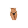 String ouvert fantaisie noir avec chainettes à l'entrejambe 